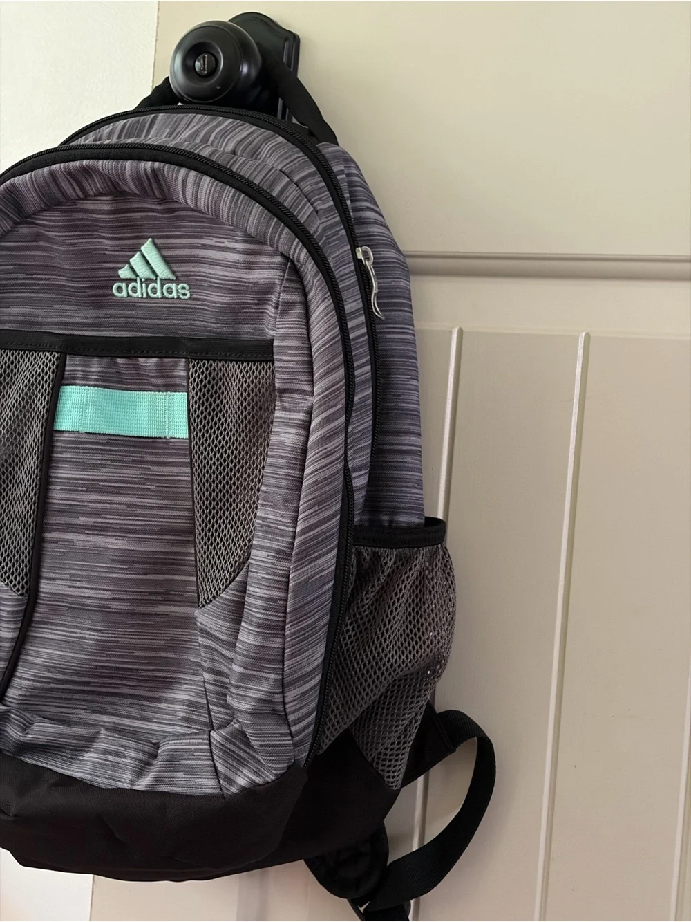 adidas Striker II Backpack - Gray Space Dye & Mint Green Accent